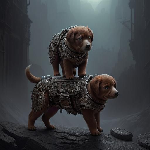 Puppies on Backs: Epic Digital Matte Painting