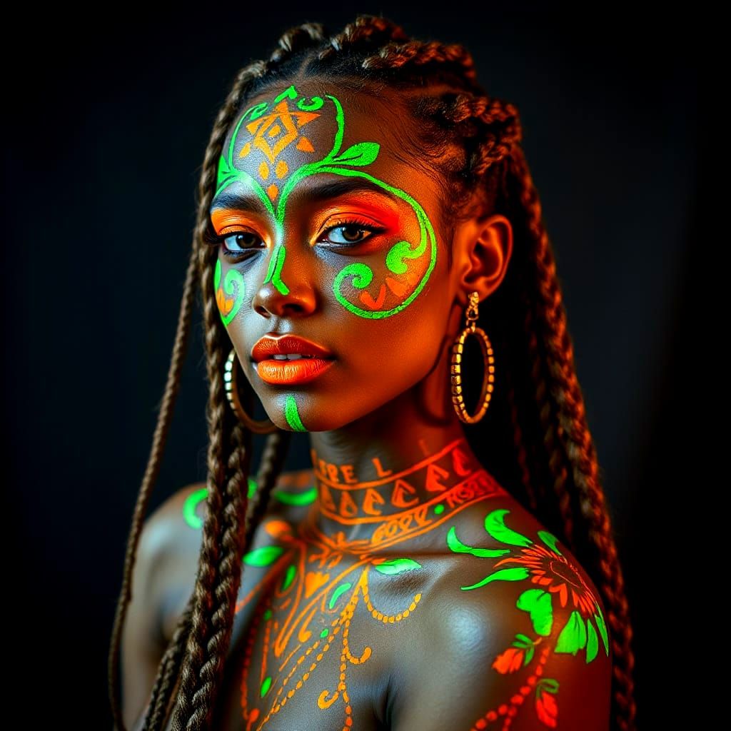 Neon Green and Orange