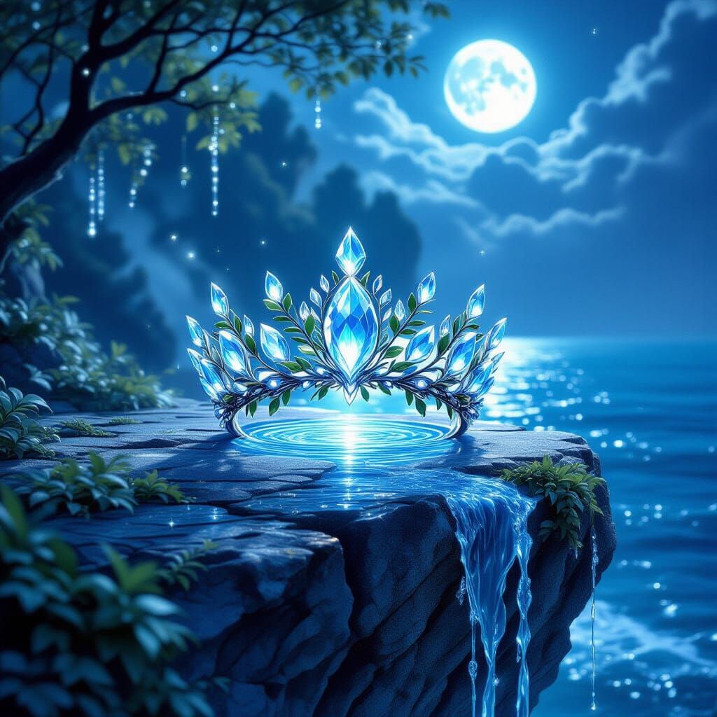 Mythical Crowns: Crystal, Leaf, and Living Water