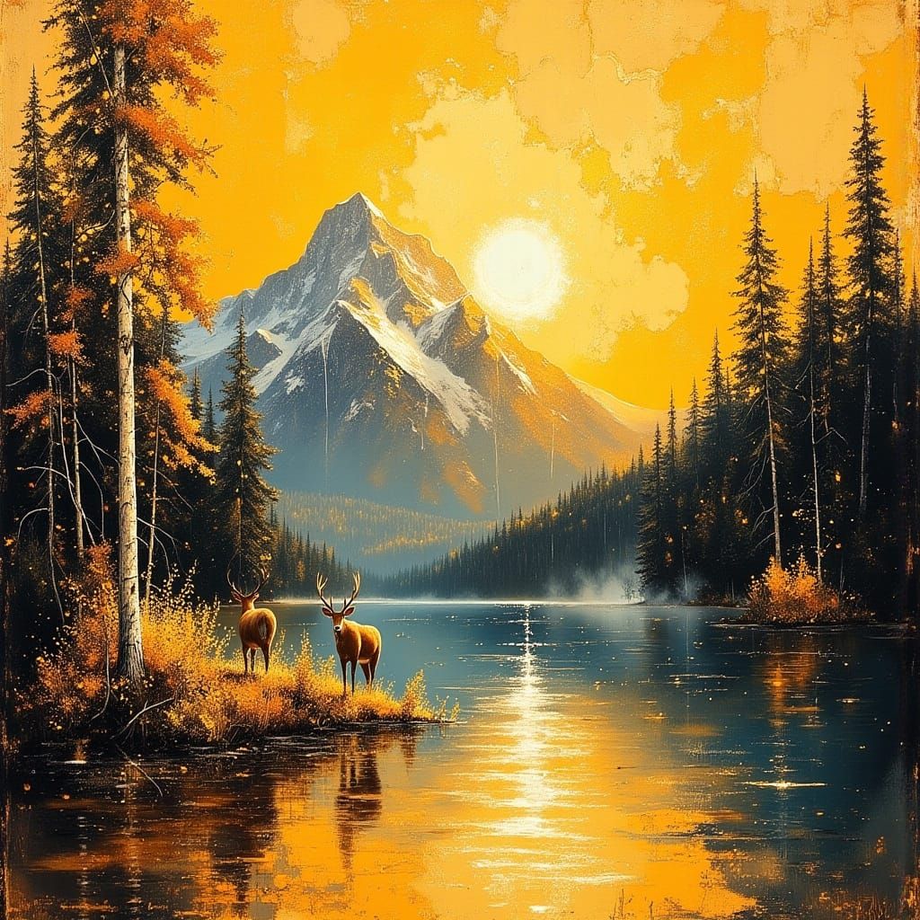 Majestic Sierra Nevada Sunrise Over Reflecting Lake