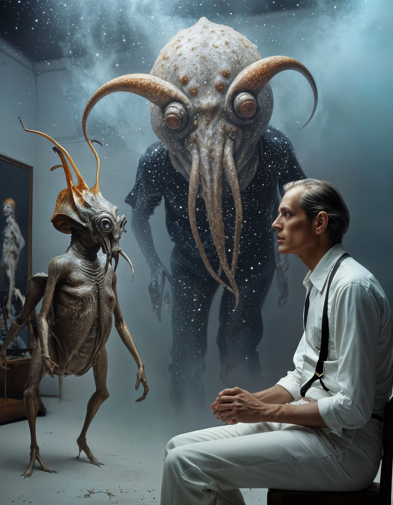 Surreal People in Bizarre Galaxy, Hyperrealism