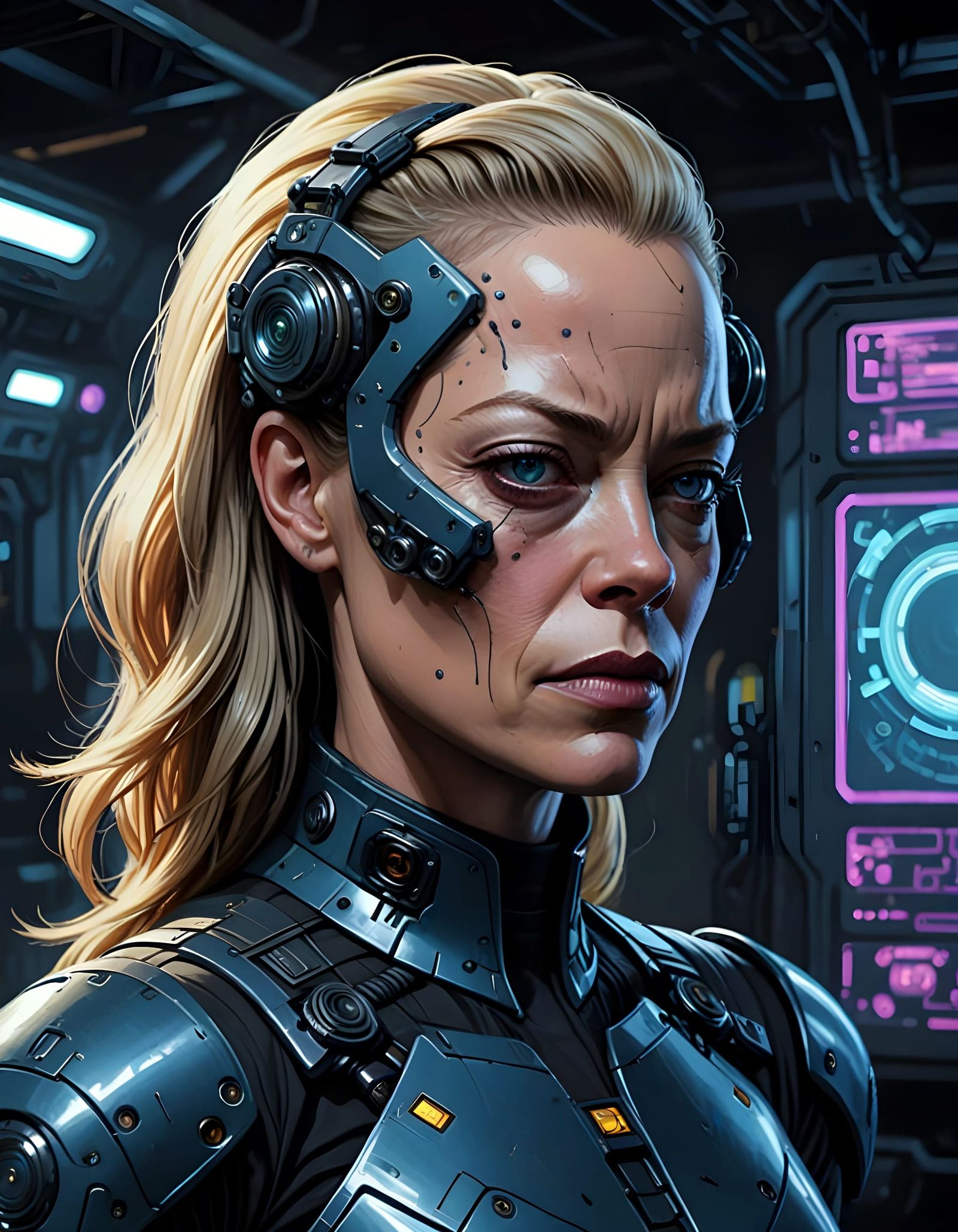 Seven of Nine in Cyberpunk Style