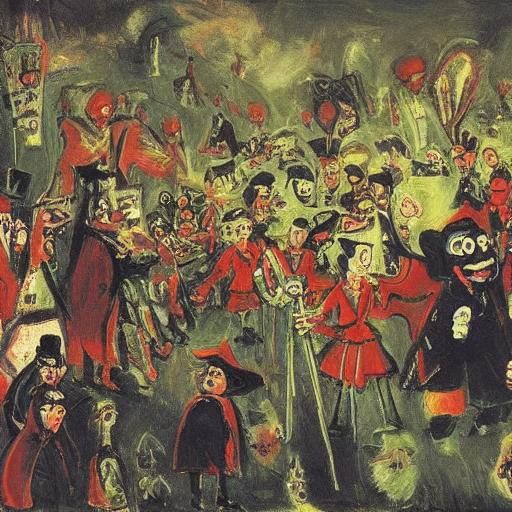 Animated Vampire Tournament in Expressionist Style