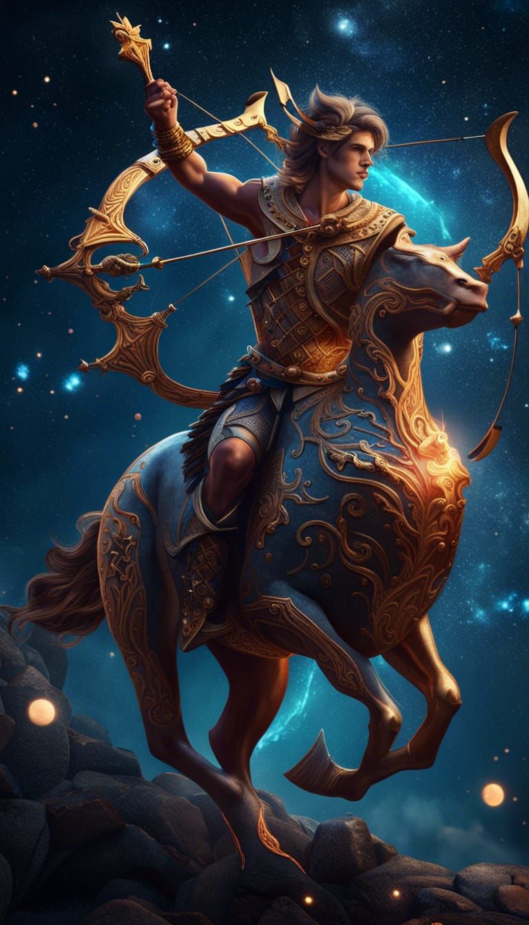 Sagittarius Centaur in Detailed Matte Painting