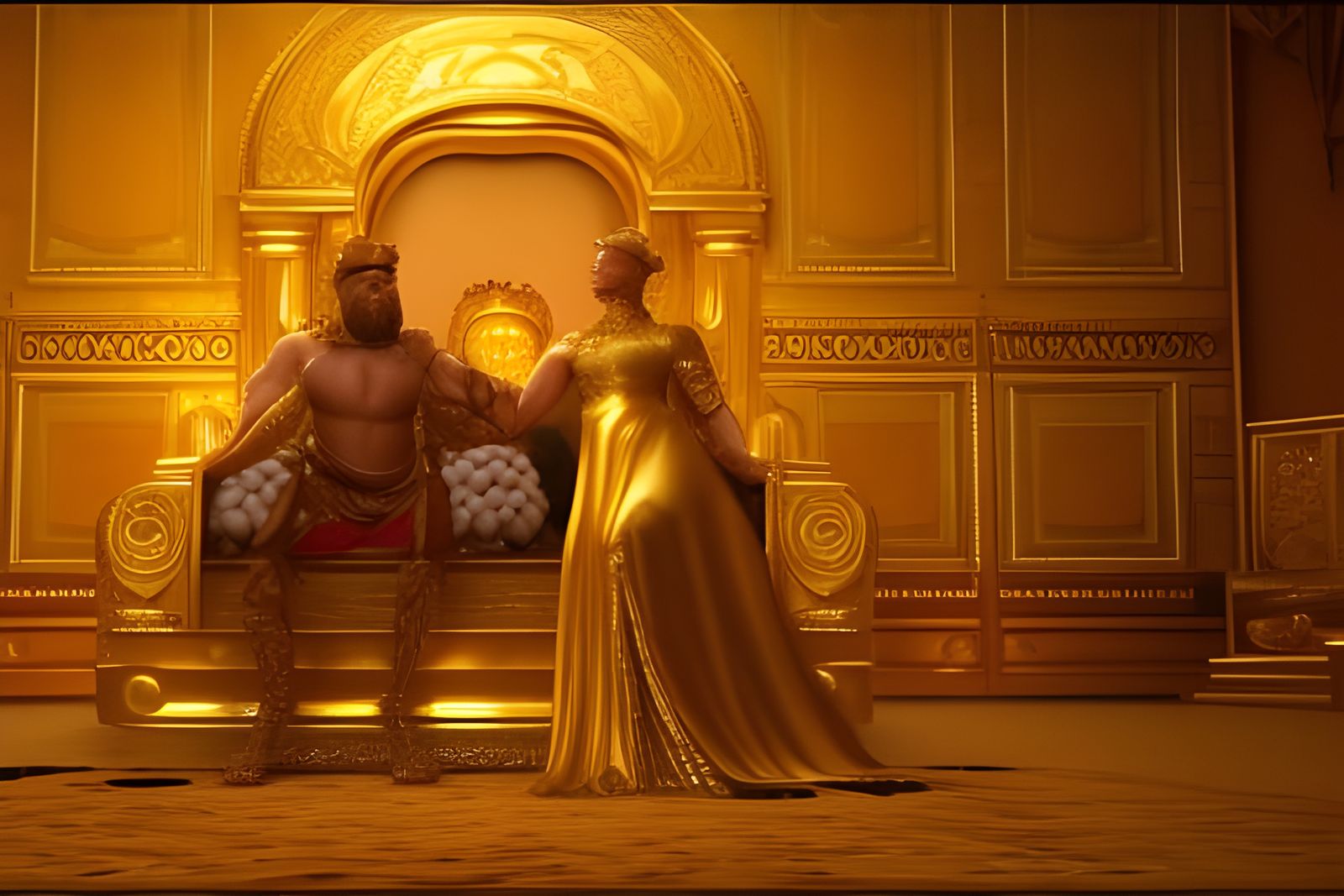 King Midas Touching his Daughter