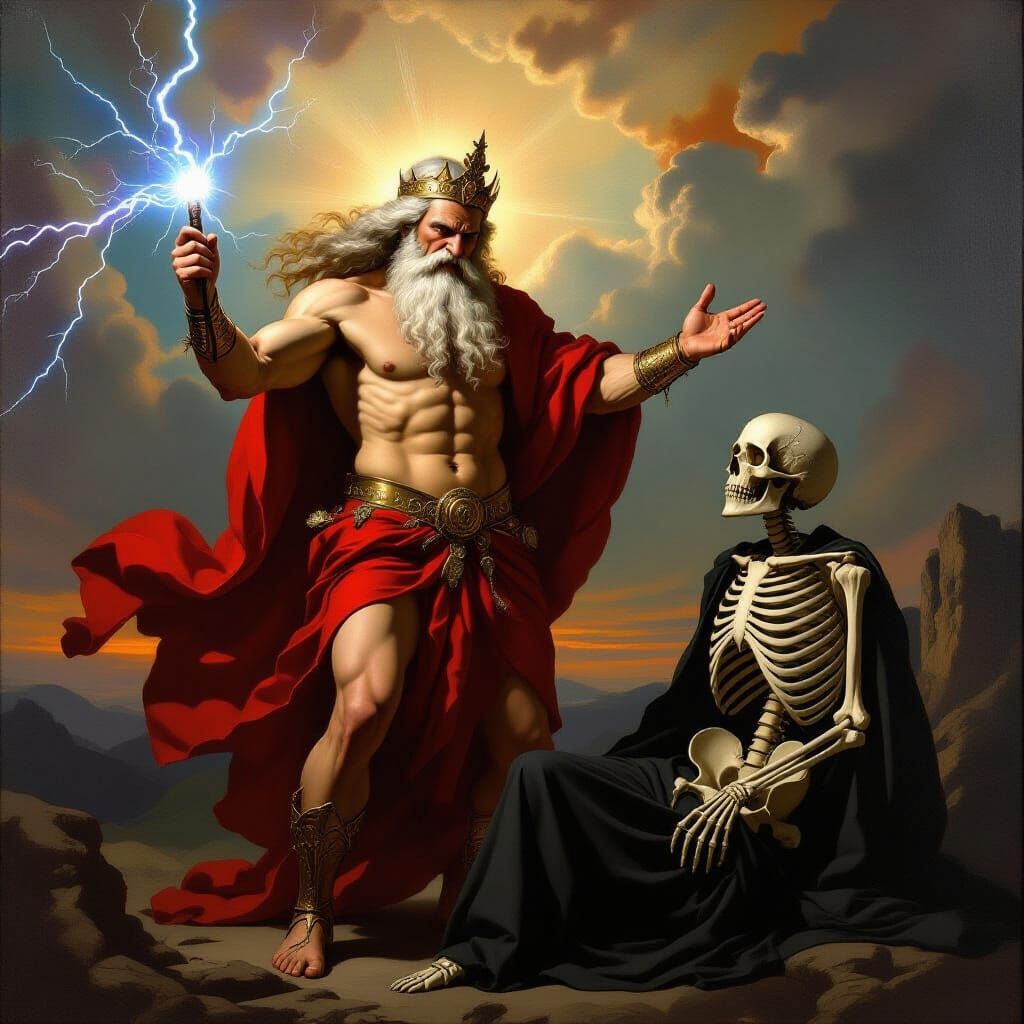 Divine Power Confronts Mortality in Baroque Style