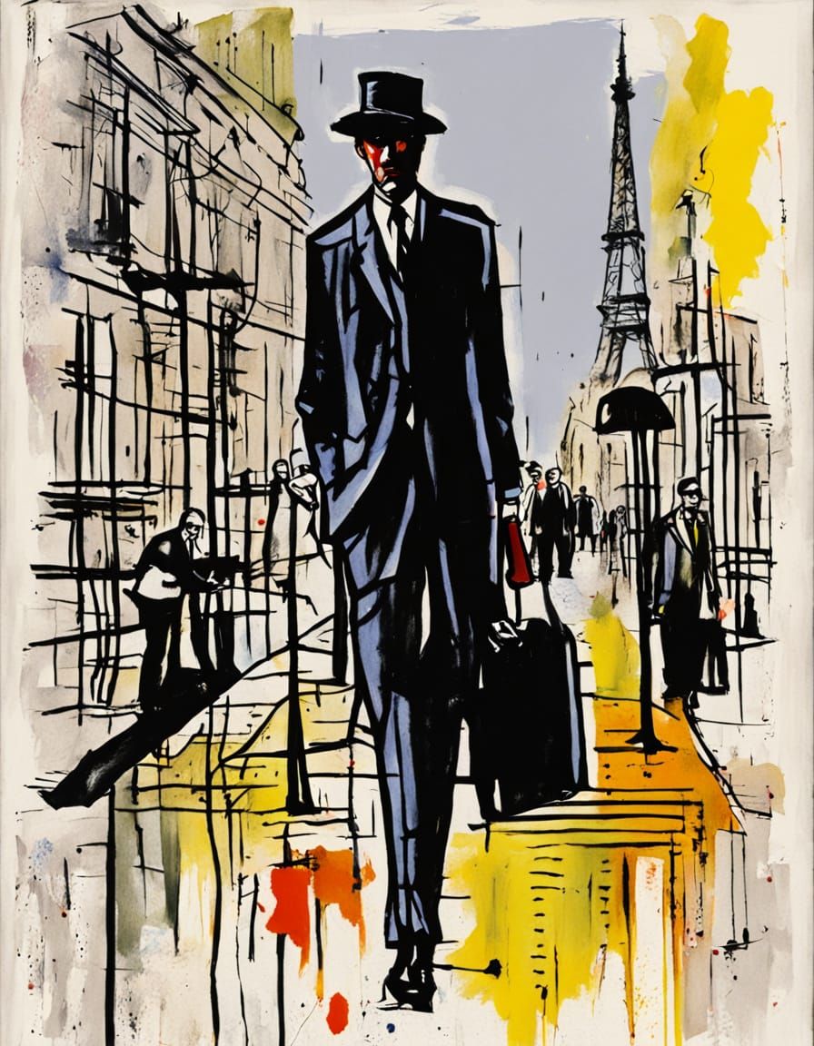 Melancholic Woman in Chaotic Parisian Chic Style