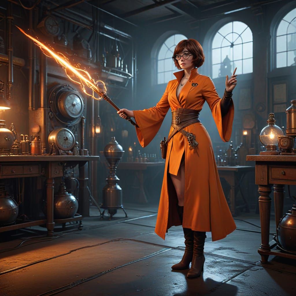 Velma Dinkley as Steampunk Sorceress, Digital Painting