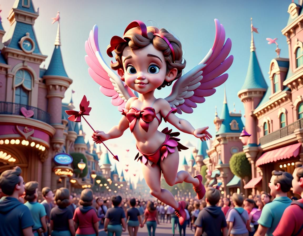 Cupid on duty at Disneyland