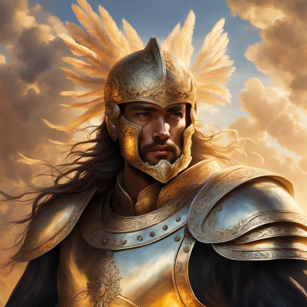Celestial Warrior in Golden Armor