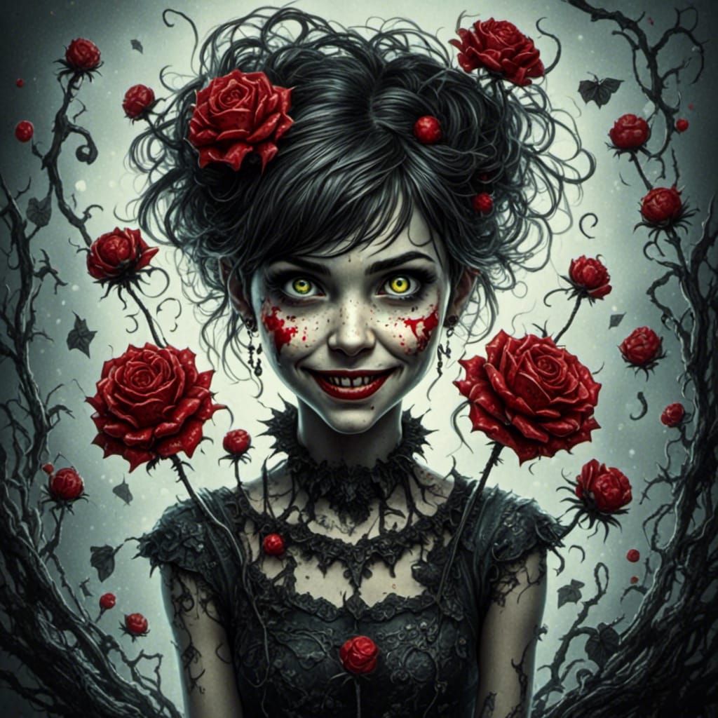 Gothic Punk Vampires and Angels in Twisted Ink Style