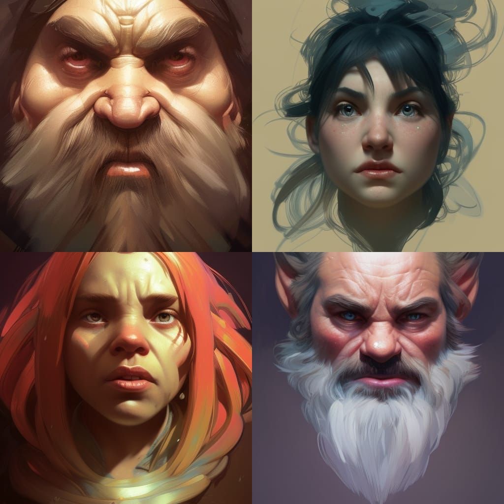 Hyperdetailed Dwarf Portrait with Dynamic Lighting