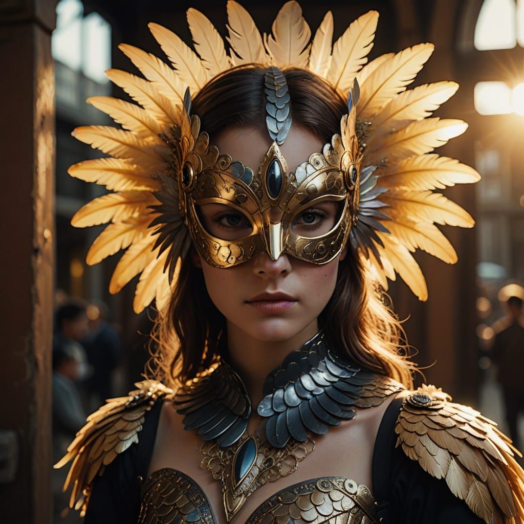 Seabird Costume: Hyperrealistic Portrait of Australian Woman