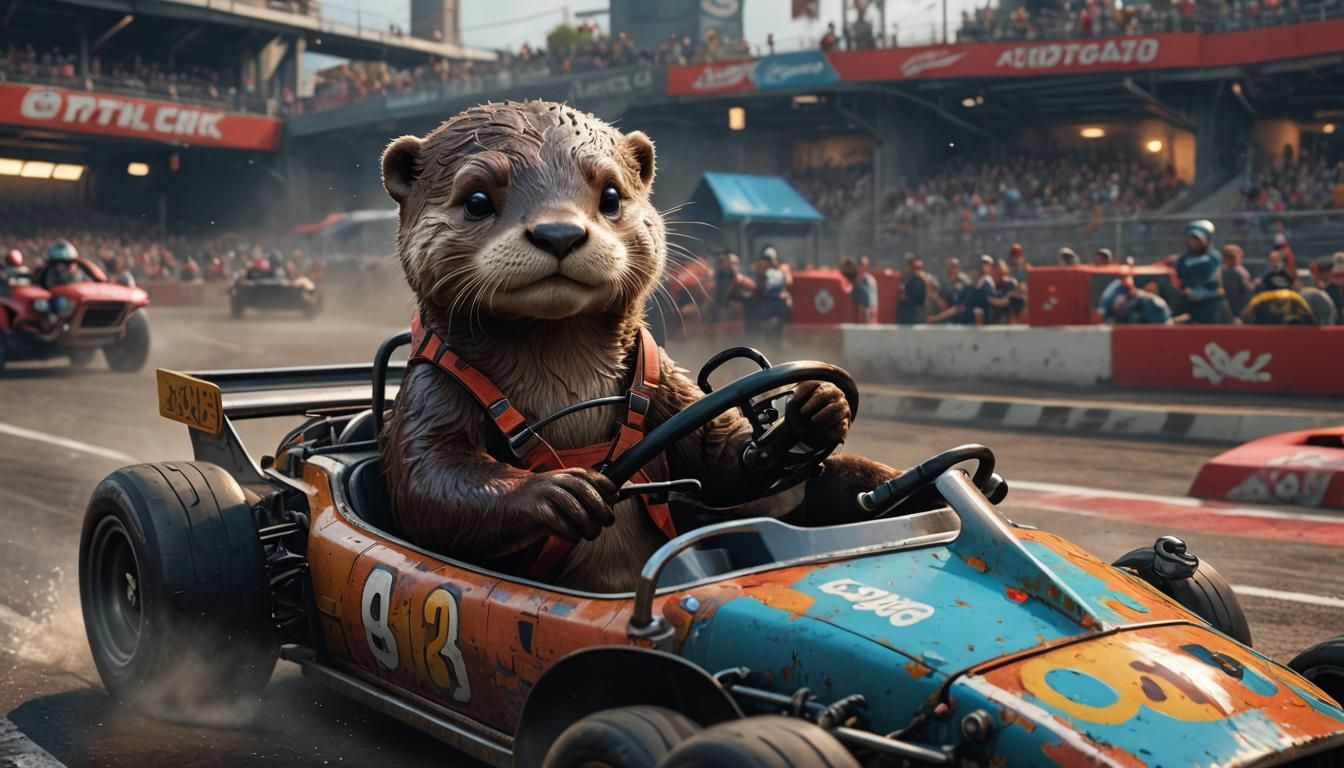 Cute Otter Races in a Fantasy World