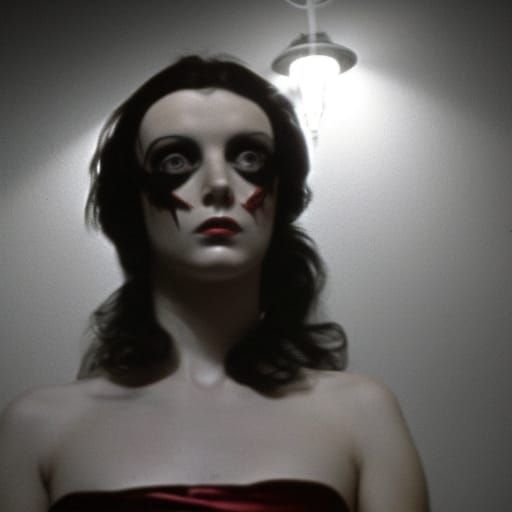 1970s Giallo Film Scene with Moody Lighting