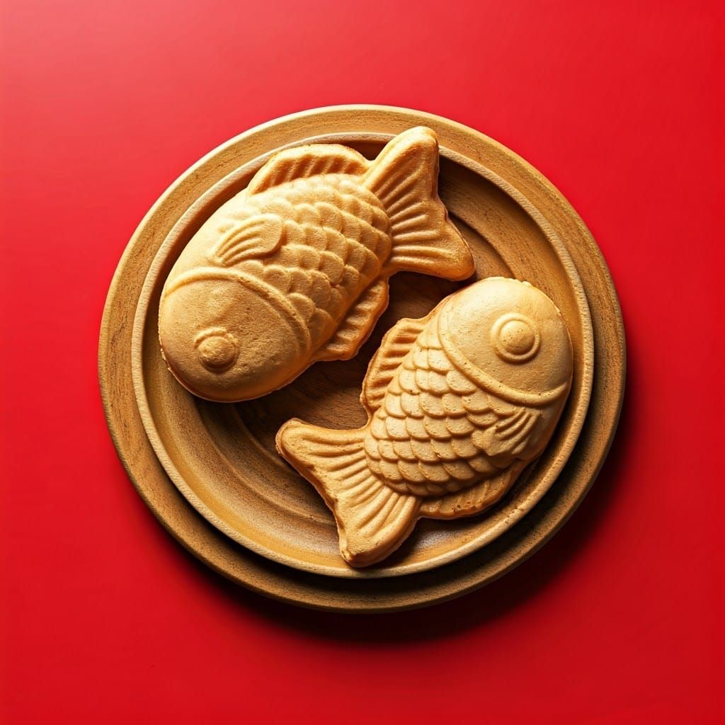 Japanese Dessert Art Forming Yin-Yang Symbol