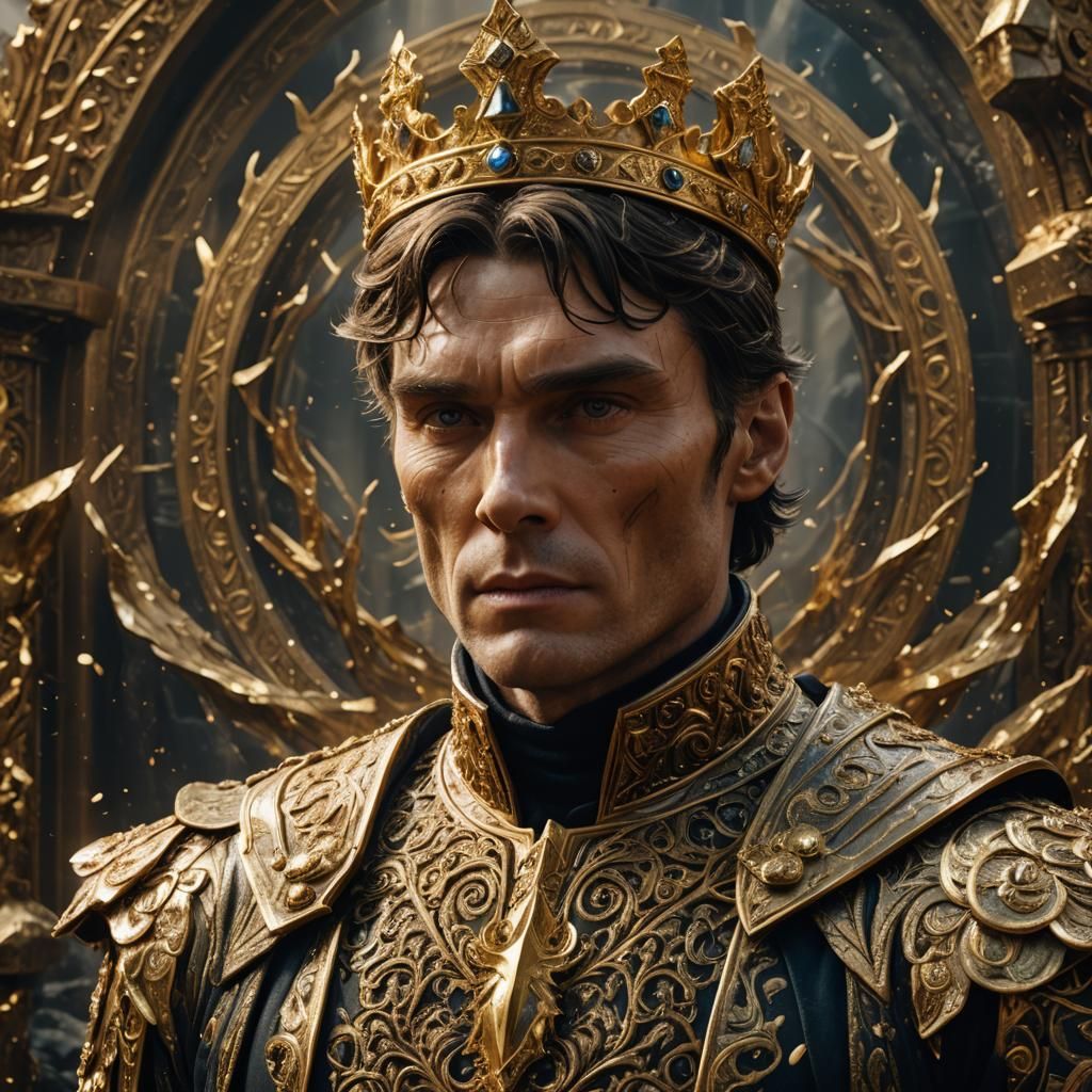 Cillian Murphy as Powerful Gold King in Matte Painting