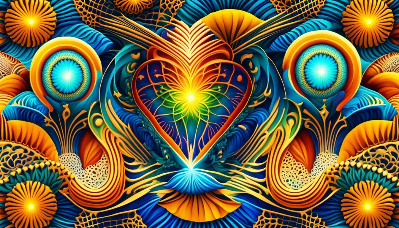 Mesmerizing Fractal Mandala Illustration in Clipart Style