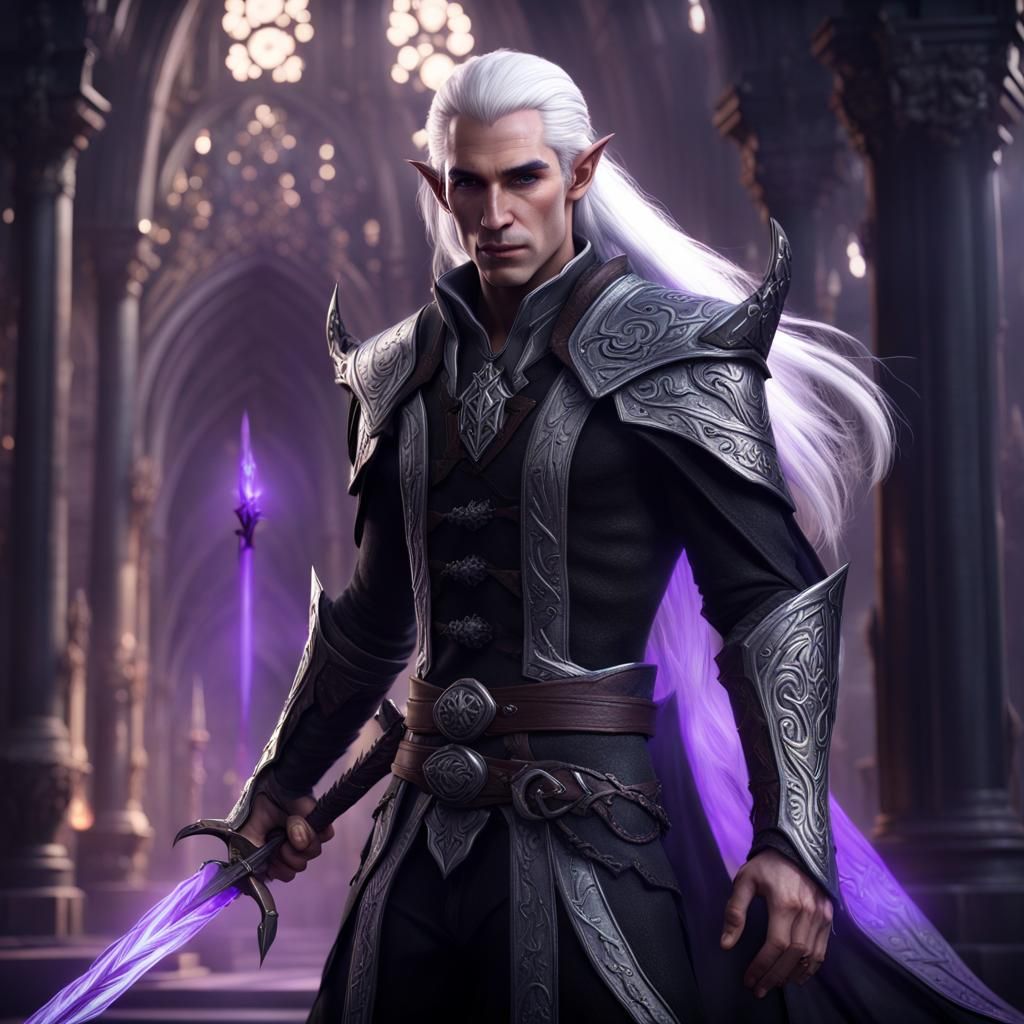 Eladrin Elf Rogue with Energy Dagger