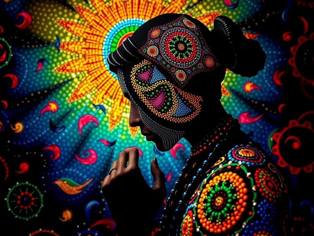 Surreal Mosaic of Inner Conflict and Resilience