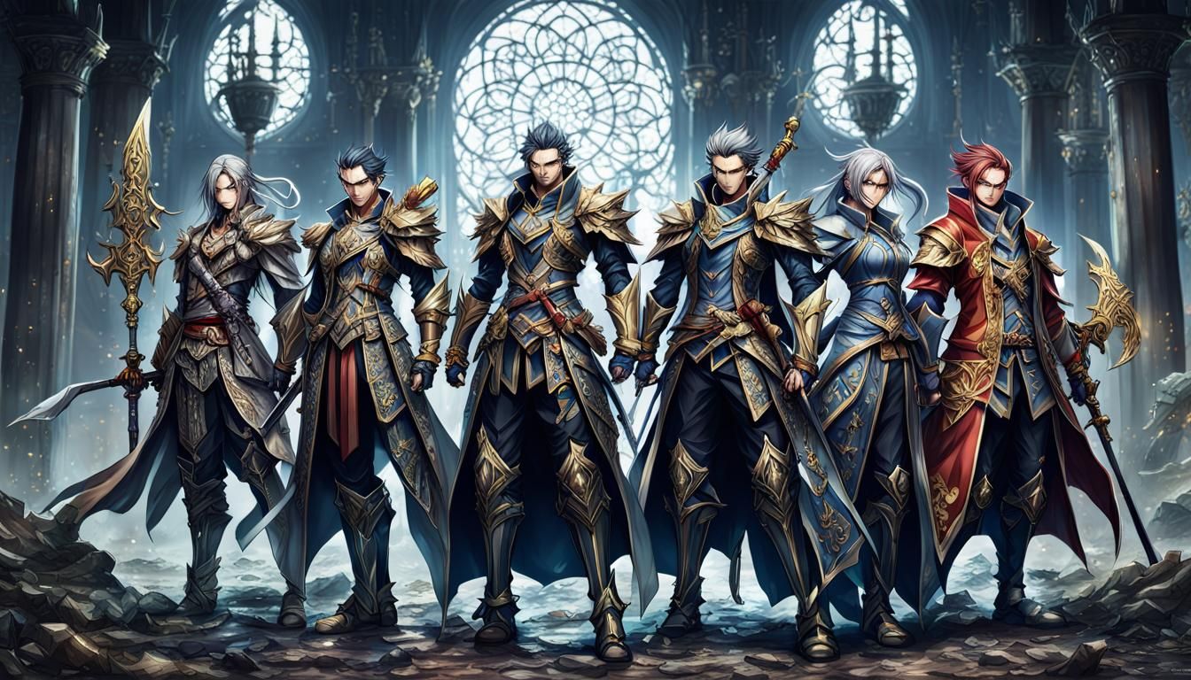 Epic Fantasy Heroes in Detailed Digital Art