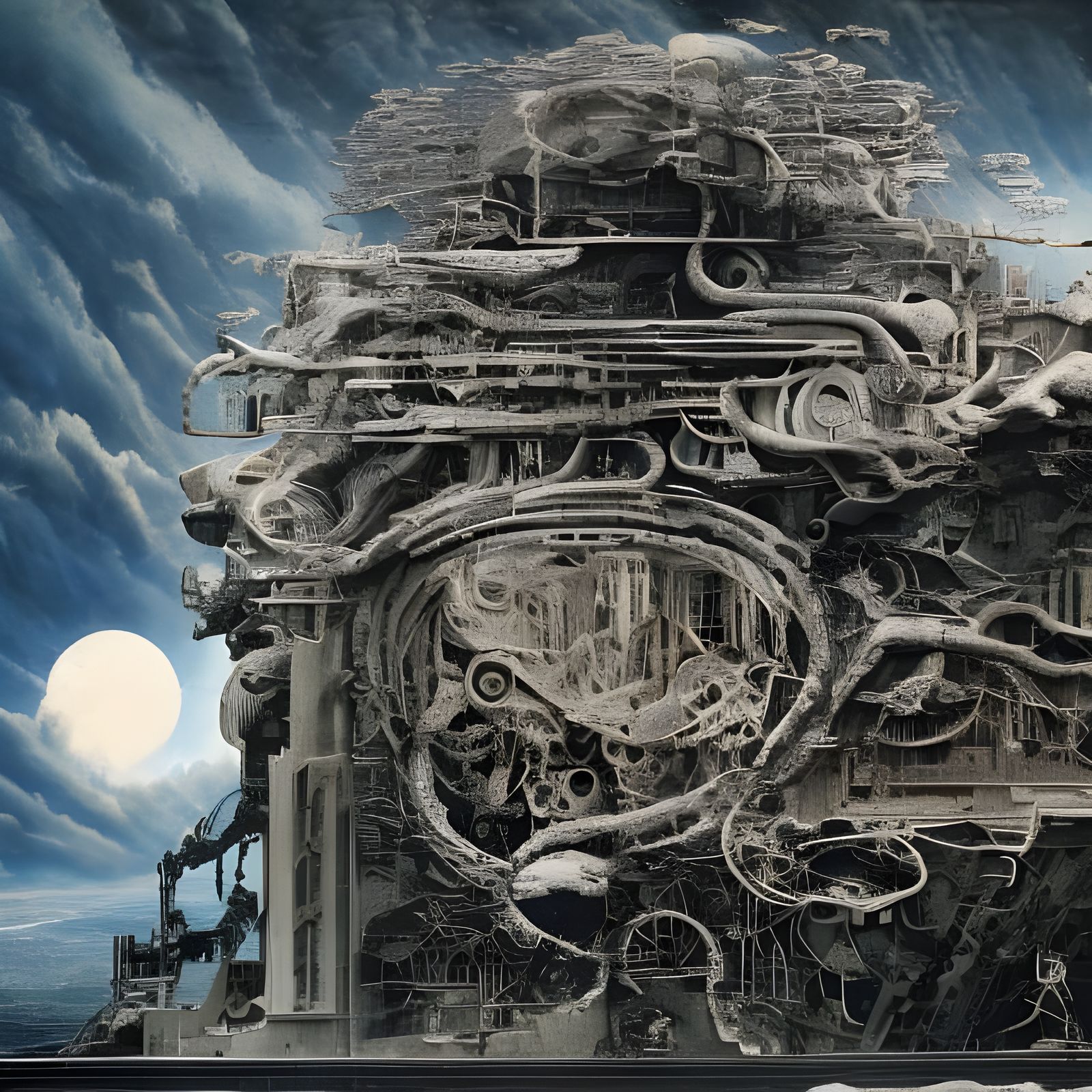 Architectural Brain Deconstruction as Digital Matte Painting