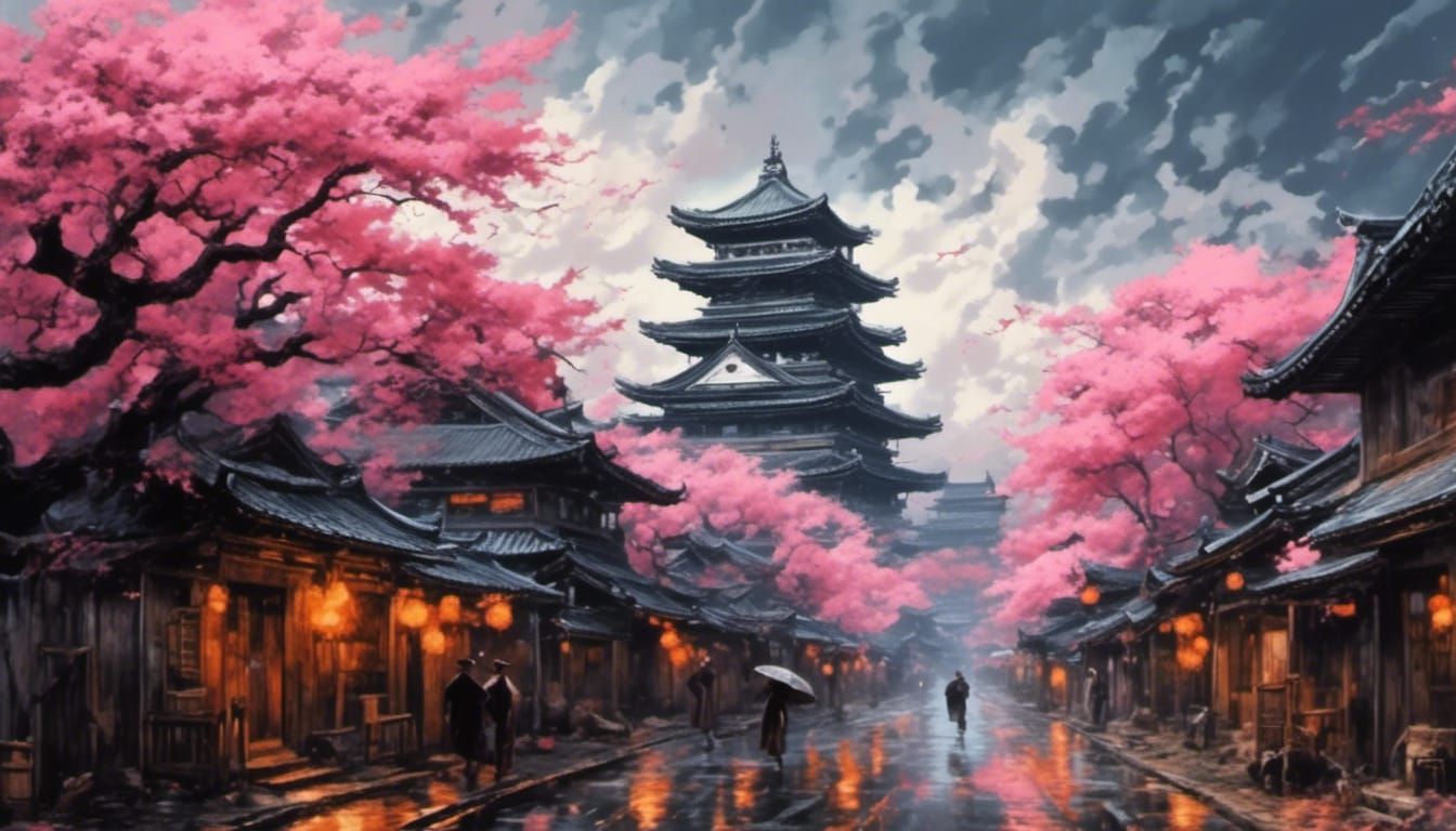 Haunted Japanese City with Spirits