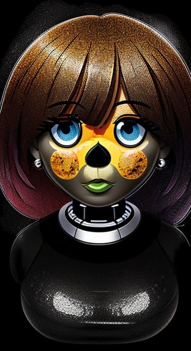 Jewel Toned Portrait with Scratchboard Background