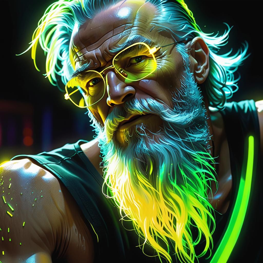 Glowing in Style: The Neon Yellow Beard of Daniel, the Enigm...