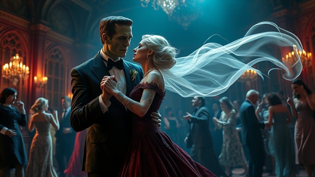 Frankenstein and Ghost Dancing in Gothic Monster Ball
