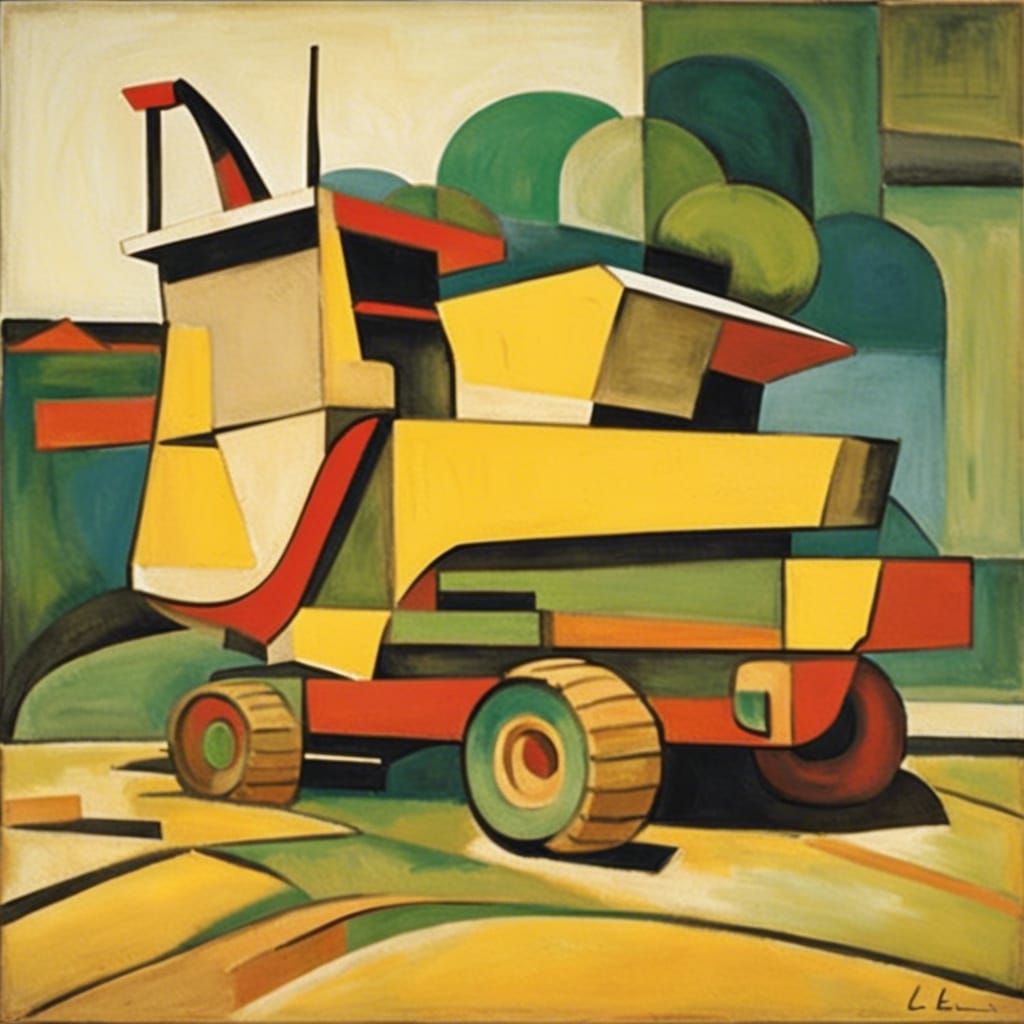 Combine Harvester in Le Corbusier Style