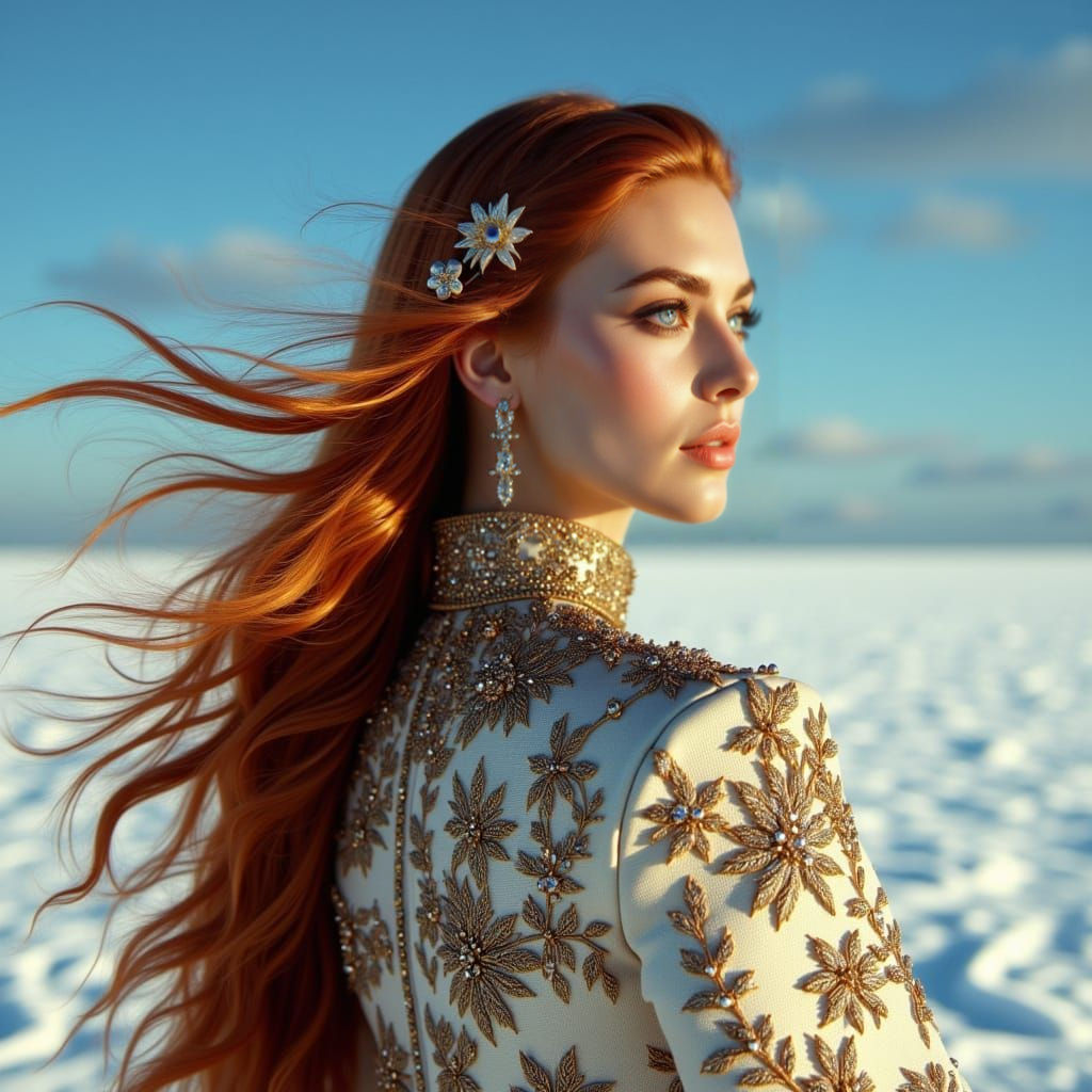 Siberian Princess in Ivory Coffin, Surrounded by Tundra