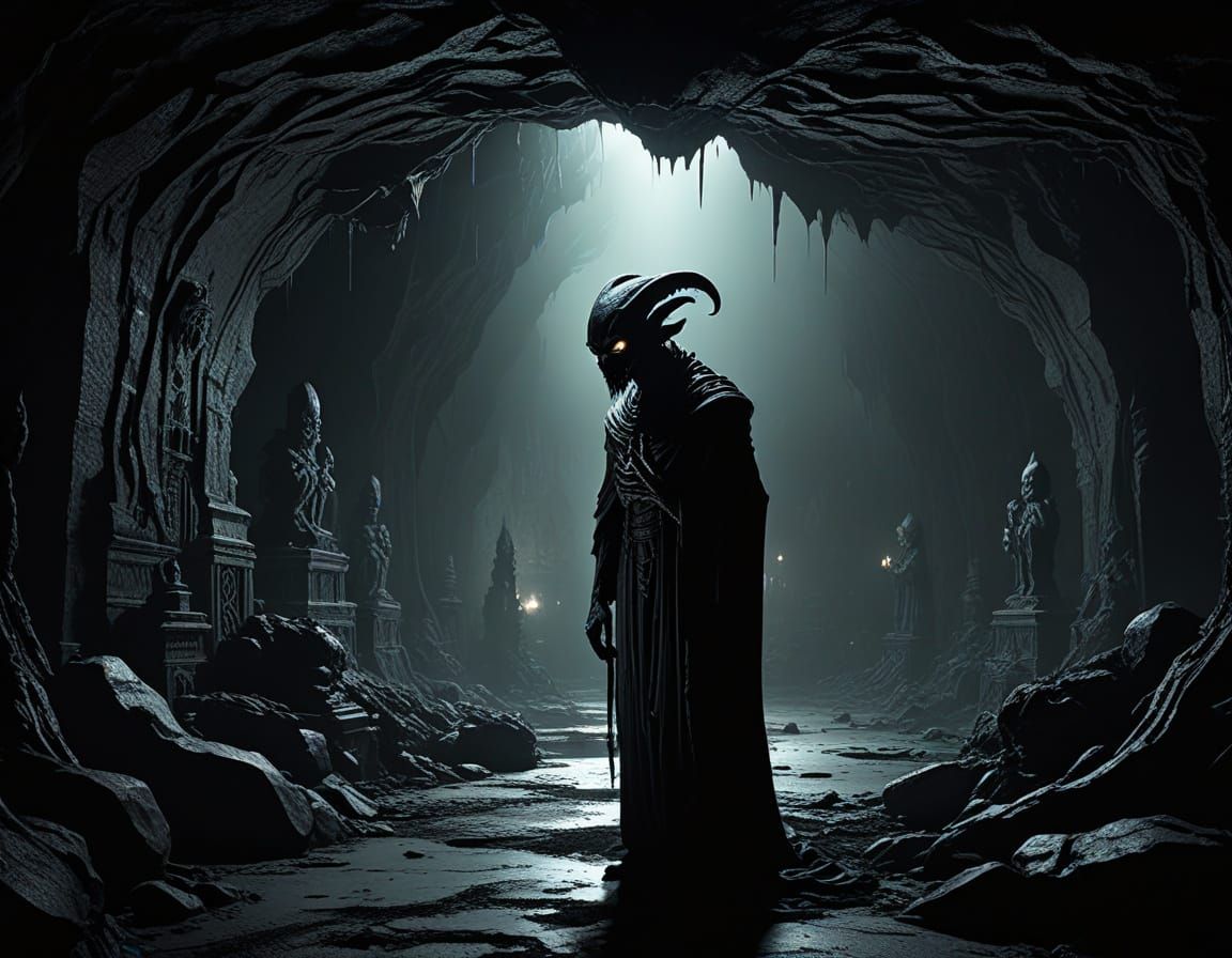 Ethereal Alien in Dark, Gothic Hush