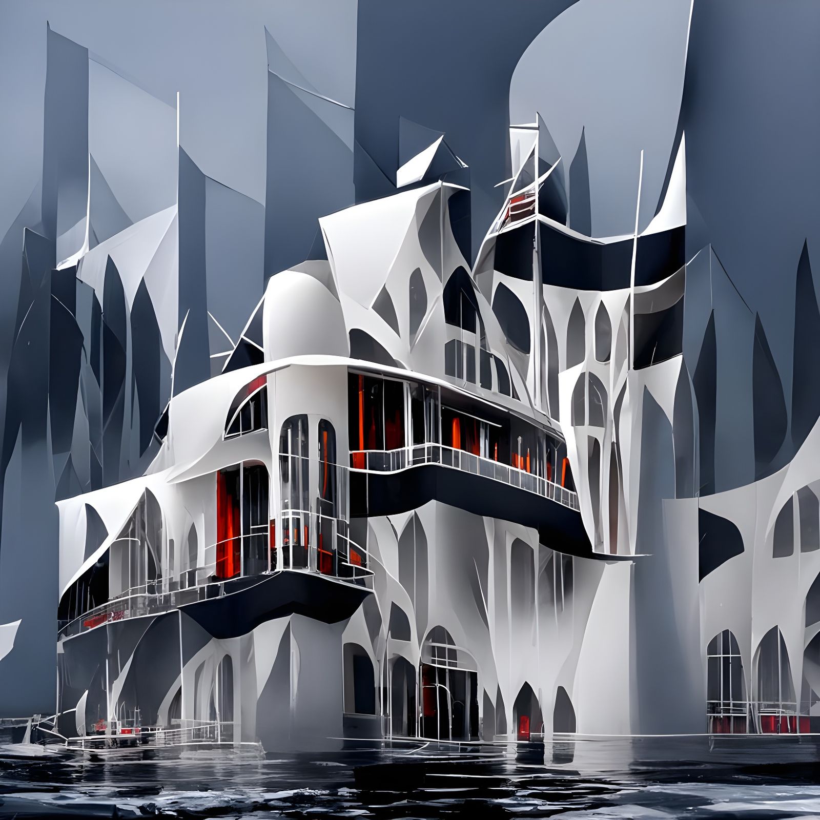 Dazzle Camouflage Architecture Concept Art