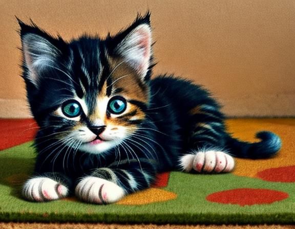 Adorable AI-Generated Kitten Image