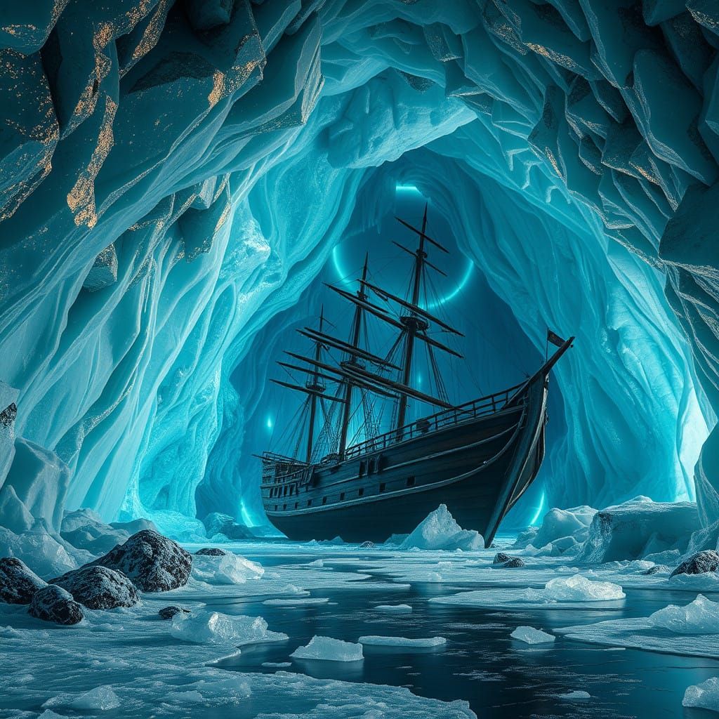 Majestic Ice Tomb in Breathtaking 8K Resolution