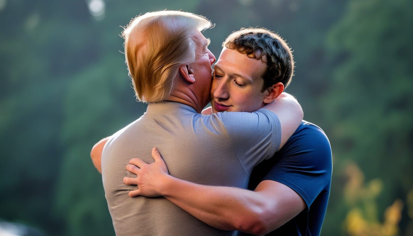 Tech Titans in Tender Moment