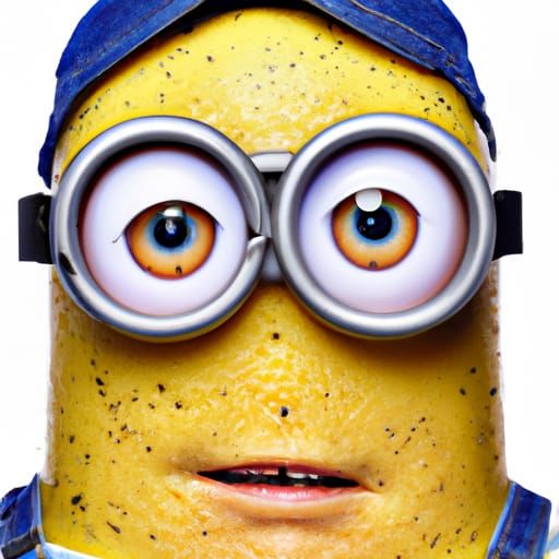 Realistic Minion Portrait in Professional Photography Style