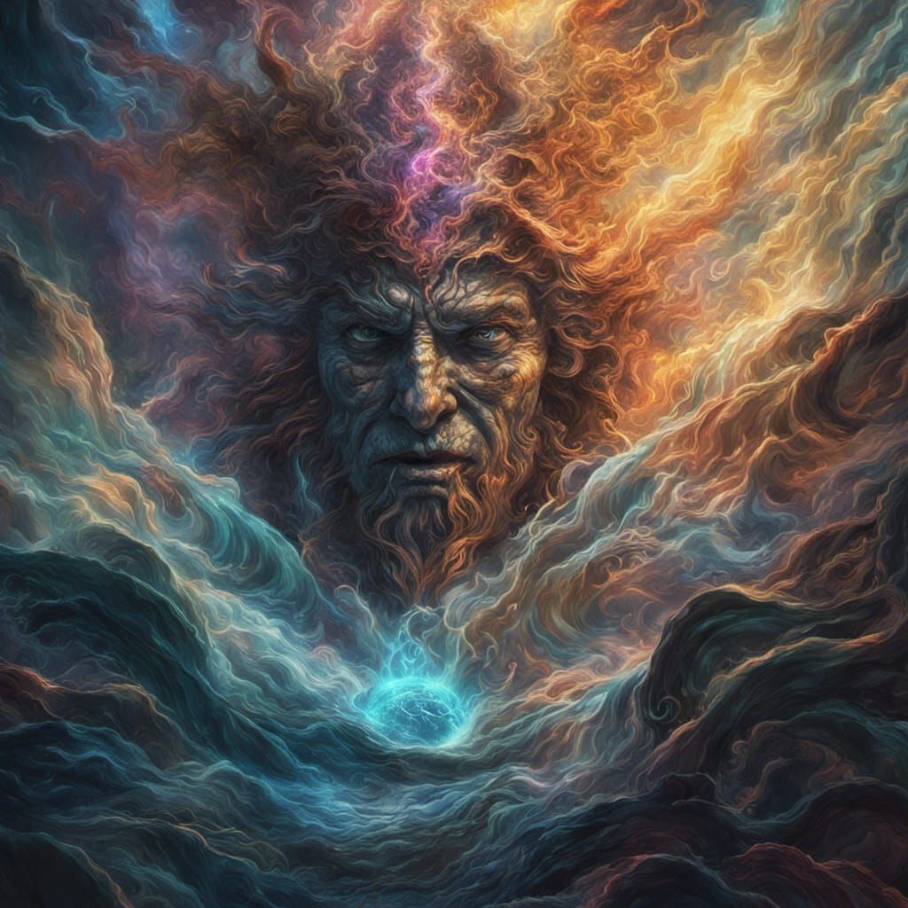 Deity Emerges from Light and Sound Waves