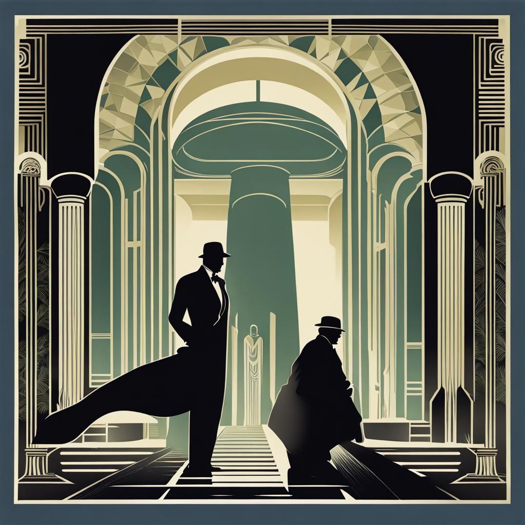 Art Deco Silkscreen Cover for a Mystery Novel