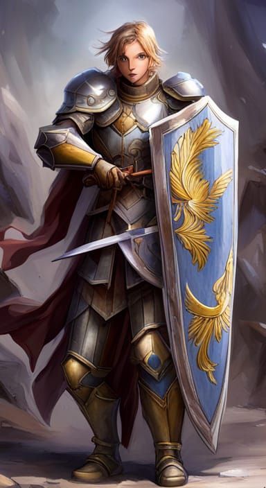 Quail-Inspired Knight in Full Armor