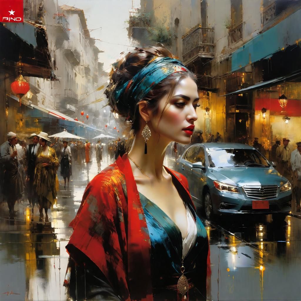 Turkish Woman: Emotional Fine Art Painting