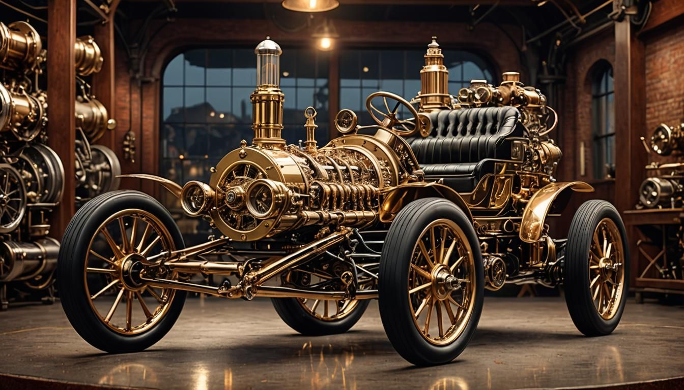 Steampunk 1904 Race Car in the Petit Palais