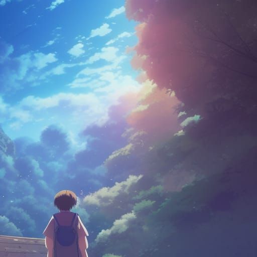 Anime Key Visual in Studio Ghibli Style