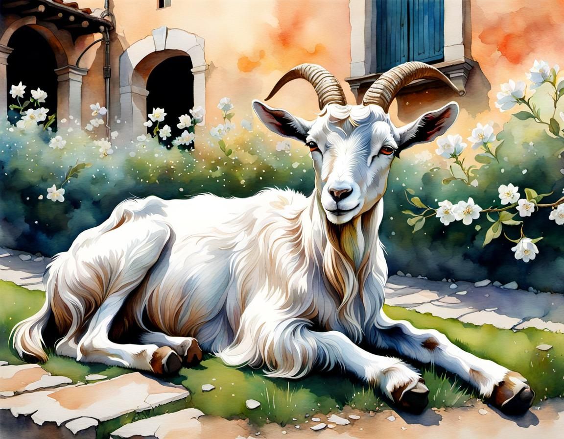 A village goat