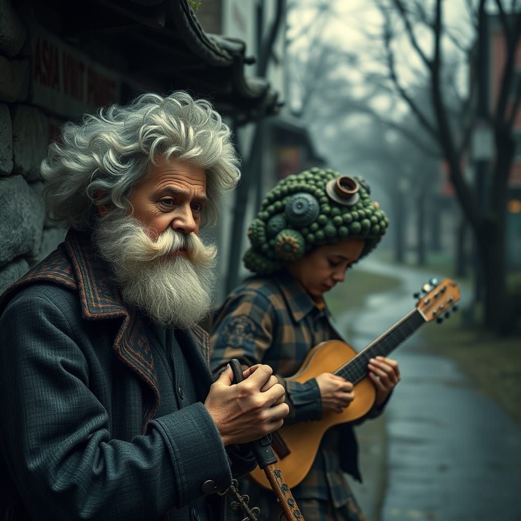 Surrealist Cityscapes in Traditionalpunk Aesthetic