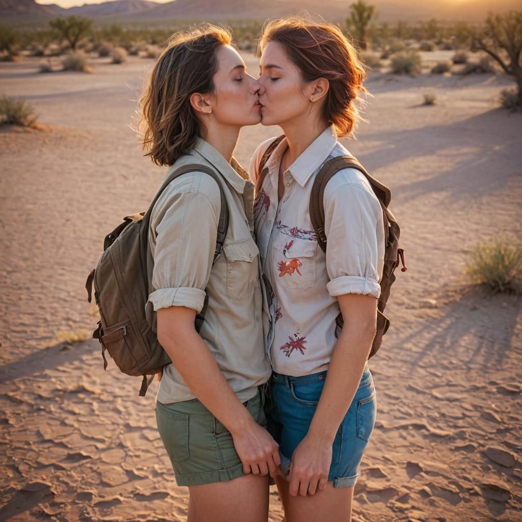 Desert Embrace: A Hyper-Realistic Art Portrait