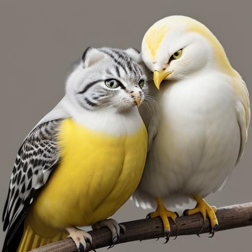 Chick Perched on Cat Head: An Unlikely Friendship