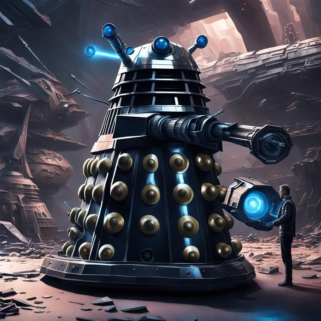 Emperor Dalek Crash in Cyberpunk Style
