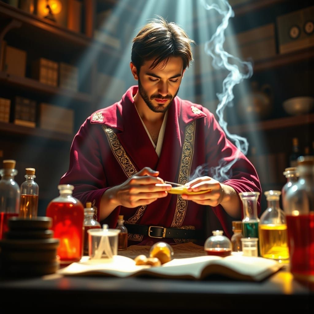 Alchemist in Lavish Laboratory, Inspired by Masters